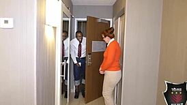 Nerdy Ginger Reign couldn't get enough anal and facial