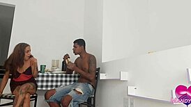 Bbc handyman barebacks petite milf's gaping asshole creampie