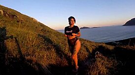 Captivating close-up of perky small tits in intimate display