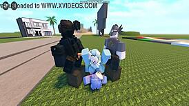 whoreblox gangbang moment 11... we're bangin' hard creampie cumshots everywhere in the game!!