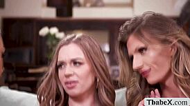 Two Busty Trans Pound Slut's Pussy and Ass Double Bareback!