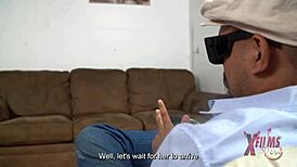 pelinegra cachonda spreads legs wide takes huge cock deep in casting fuck fisting her ass