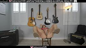 😘 sexy latina luna leve fingers her wet hairy pussy closeup in vr 💦👠