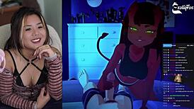 exotiqfox masturbates solo as filipina meru succubus in fans' livestream reaction highlights 1-5