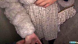 Behind the Bowling Alley Young Asian Sucks Old Cock Deep for Cum in Mouth