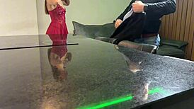 you won't believe how this wife gets pounded on camera by the building boss!