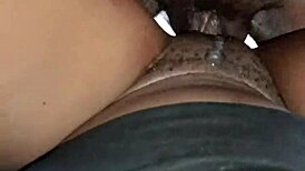 amateur couple moans loud as huge cock stretches her tight pussy till creampie inside