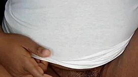 Bbw mom fingers wet pussy while hubby is out