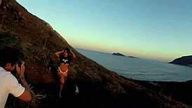 Captivating close-up of perky small tits in intimate display