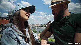 what happens when you bump into a hungarian pornstar maid with bubble butt for anal creampie?