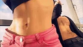 Hot Pornstar Sasha Rose Teases Juicy Ass Tits in Sexy Outdoor Striptease Dance