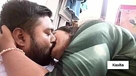 desi kavita and tatya get all kissy and fuck hard in their homemade indian couple video, so steamy.
