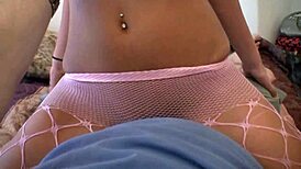 Jenny Welch Teases BF with Pantyhose Lap Dance Before He Rips Them for Petite Pussy Fuck