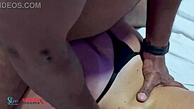 how hard can i pound this blonde brazilian housewife ass in front of her cuckold hubby?! 