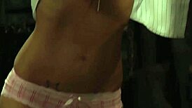 chained czech teen maid groped by mistress in lesbian bdsm 😈🔗