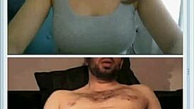 feels so good watching this cute teen brunette flash her tits and help jerk that cock on webcam