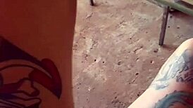 Gardener's thick tool stretches amateur ass for deep creampie surprise.