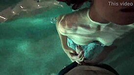 Wanna see this slut wife fuck outside by the pool in POV?