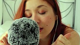 Redhead girlfriend whispers erotic asmr joi with english subs urging you to relax and cum