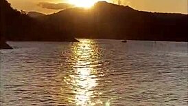 Beautiful African Babe Fingers Sexy Pussy Outdoor Public No Panties During Massage