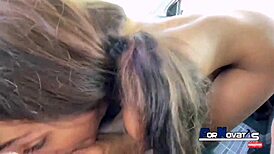 young latina with glasses rides victor bloom's huge cock post-work