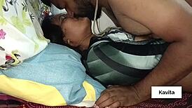 desi kavita and tatya get all kissy and fuck hard in their homemade indian couple video, so steamy.