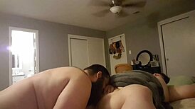 I devour my bbw wife's tight pussy and asshole as she cums over and over