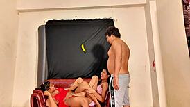 मैं और बीएफएफ होममेड थ्रीसम में... हर तरफ कमशॉट्स उतरन20