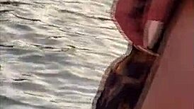 Beautiful African Babe Fingers Sexy Pussy Outdoor Public No Panties During Massage