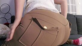 coming back from vacation she gives best pov blowjob then bends for big ass pounding