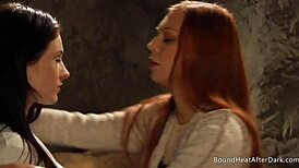 Big natural tits lesbian slave gets fingered dominated and licked to orgasm