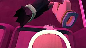 viewer begs to fuck shemale in rec room so ladyboy bends over for raw blowjob and pounding