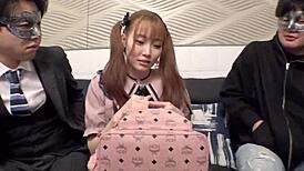 Japanese slut gangbanged hard in dark cash job part two