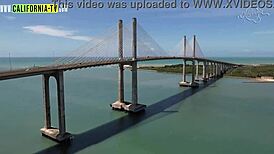 lesbian babes get naked risky outdoors in brazil paradise spots ughh