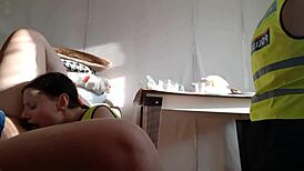 hot police babes in steamy threesome licking pussies to cum