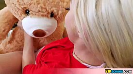 Cute Petite Blonde Gf Fucks Teddy For Quick Cock Fix