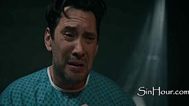 vasectomy turns wild when demon grabs dick, forces breeding her then doctor threesome