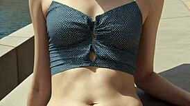 Lingerie Model Teases Barefoot Panties at Iconic Sydney Spot