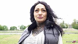 german scout mia roux tries first anal at outdoor pickup casting