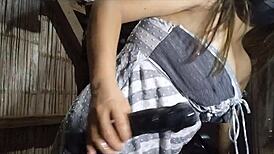 Intense Brunette Pounds Massive Dildo Hardcore