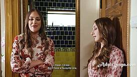 wet pussies grinding in taboo lesbian scissor session