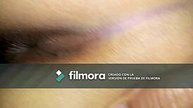 Pounding my putita deep with creampie during her period in round two