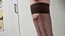 teen elza kom brunette redhead pigtails feet domination strapon footjob choking deepthroat bdsm slave