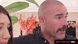 maya woulfe rides stepdad's big cock sideways for sloppy anal