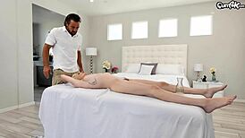 European Massage Tables Turn Into Creampie Pussy Bliss!