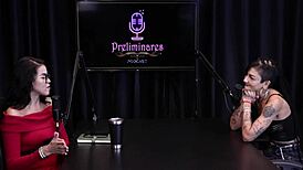 damn caroleta roots strips sheer red after social media chat