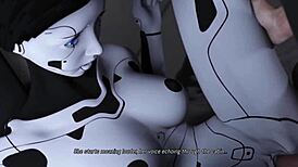 Projekt Passion's blonde witch robot takes epic cumshots! 🔥💦