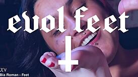 her naughty feet begged for that slow teasing lick while she moaned barefoot and bound