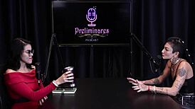 damn caroleta roots strips sheer red after social media chat