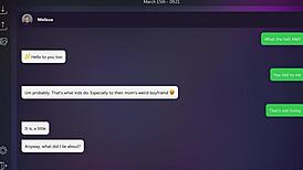 blonde melissa's small tits get dirtier in this twisted text game ending four